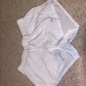 white nike shorts